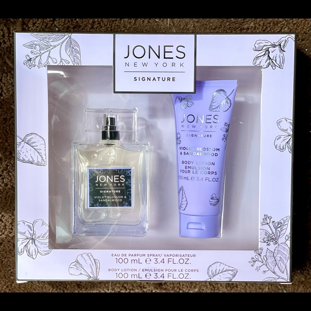 Jones New York signature perfume and body lotion - blossom & sandalwood